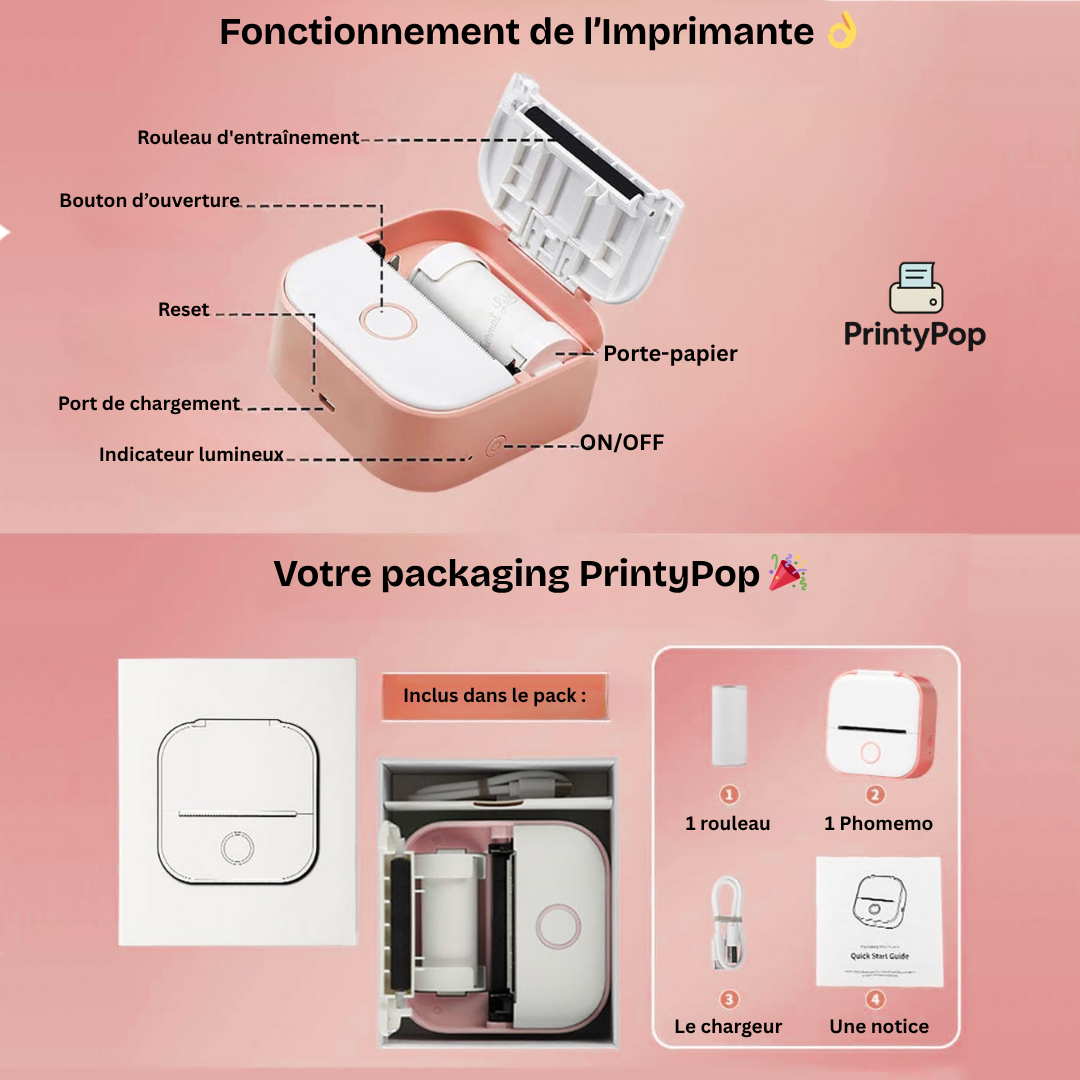 L'Imprimante Thermique Portable "Phomemo T02"